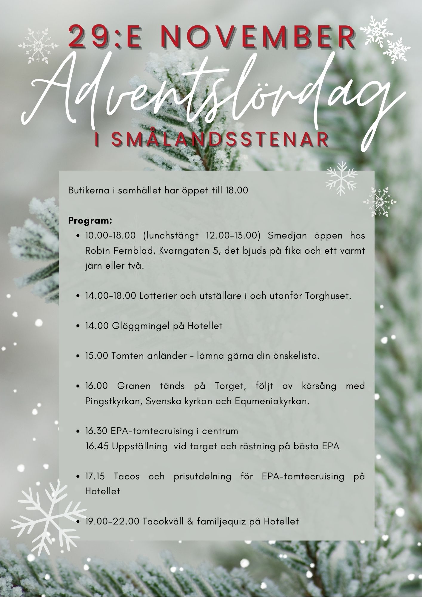 Adventslördag 2025 agenda